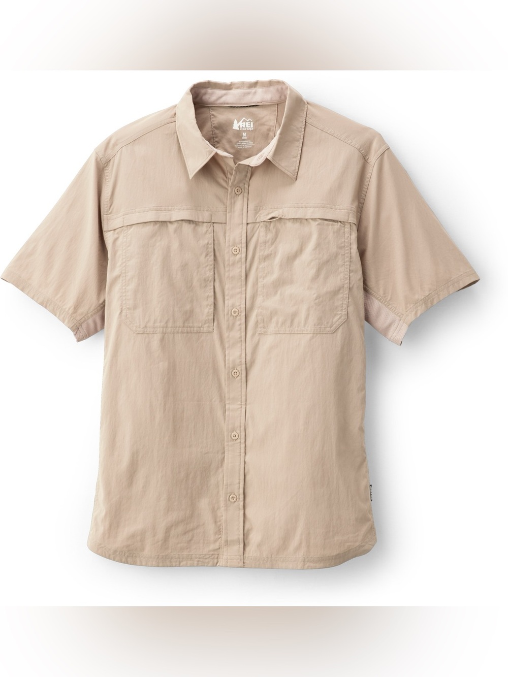 REI Co-op Sahara Shirt Men’s M Beachwood UPF 35 Quick Dry Stretch NWT